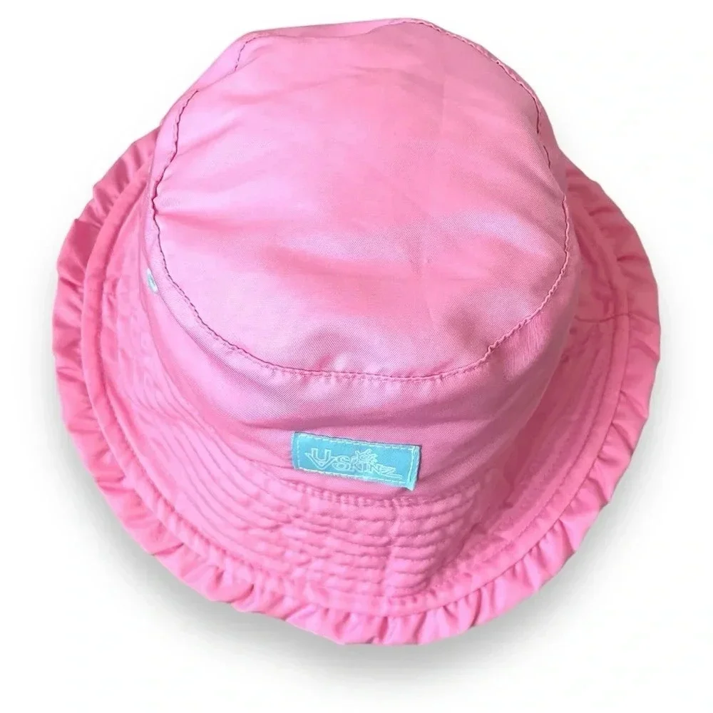 UV Skinz Kids Reversible Bucket Hat - Pink and Galaxy Print - UV Protection